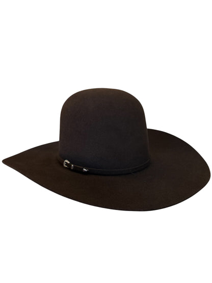 Rodeo King 7X Chocolate Open Crown Felt Hat