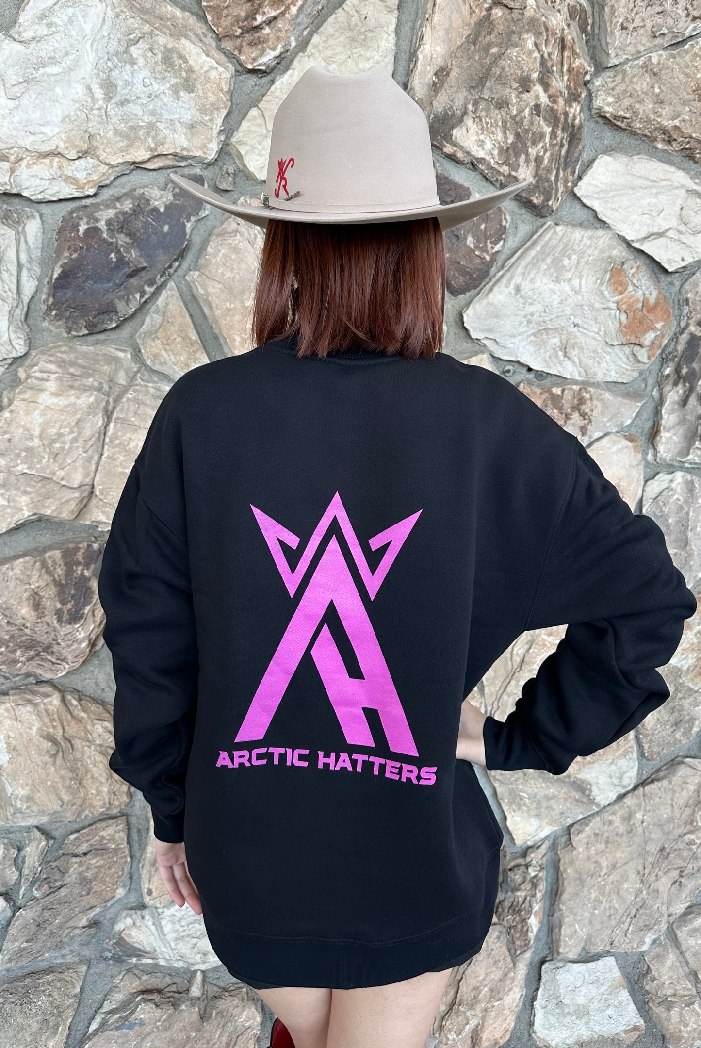 Arctic Hatters Black/Pink Crew