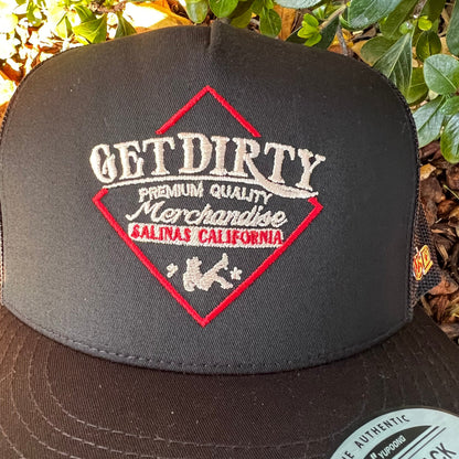 Get Dirty Merchandise RD/RG 505 Blk/Blk Trucker Hat