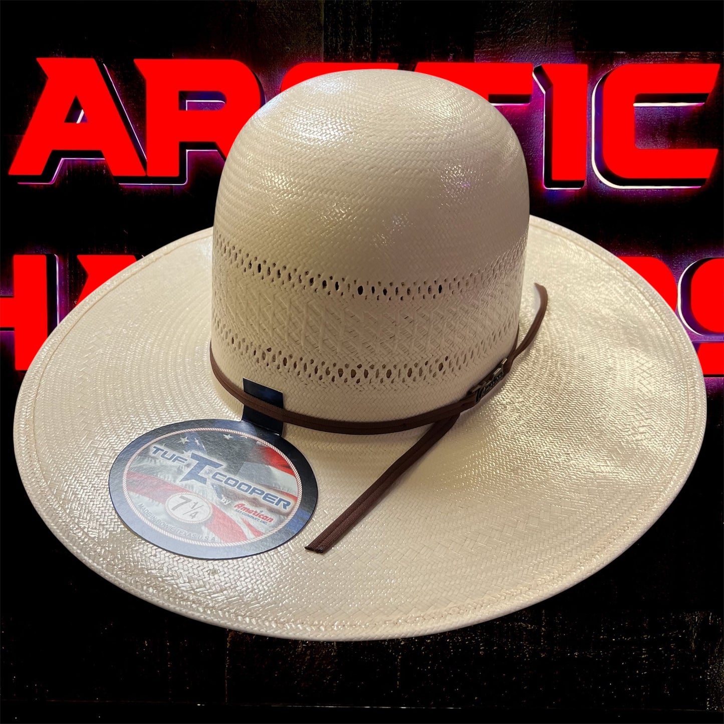 American Hat TC8920 Straw 6" Open Crown
