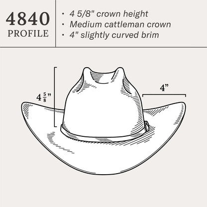 Stetson El Diamante 1,000X Black Felt 4"