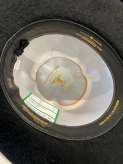 American Hat 20X Black Grizzly Felt Hat 6" Crown