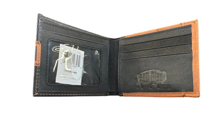 Red Dirt Bifold Wallet Blk W/Aztec Design And Bison 24068881W5