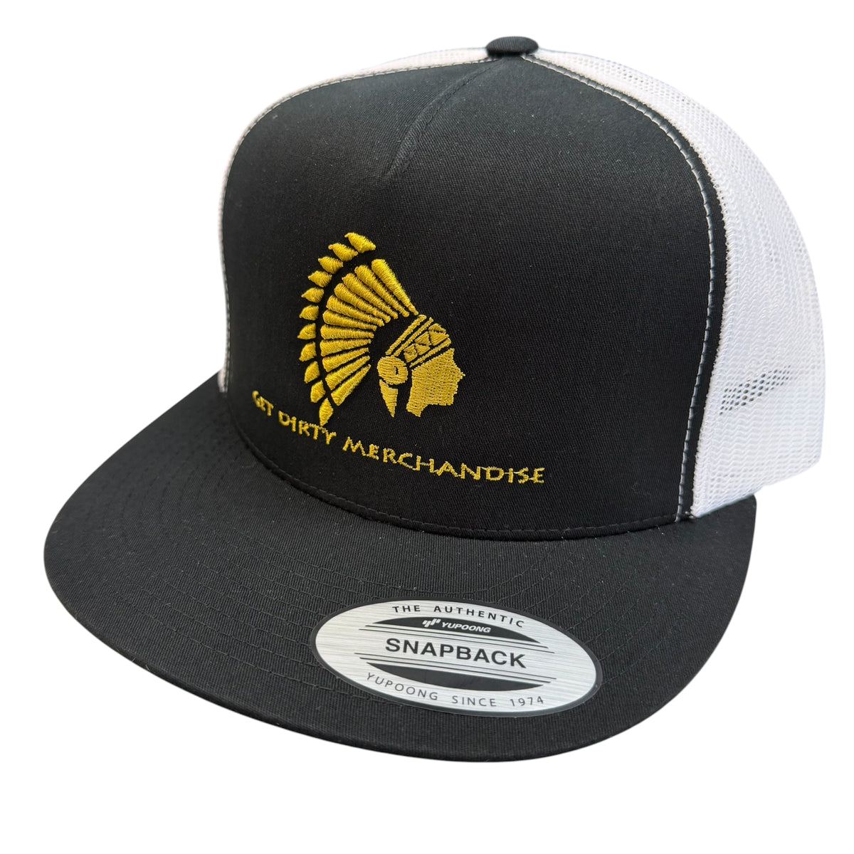 Get Dirty Merchandise Gold Lucy Blk/Wht Trucker Hat