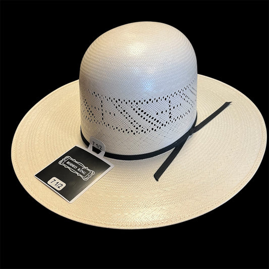 Rodeo King Cross Straw Hat Open Crown