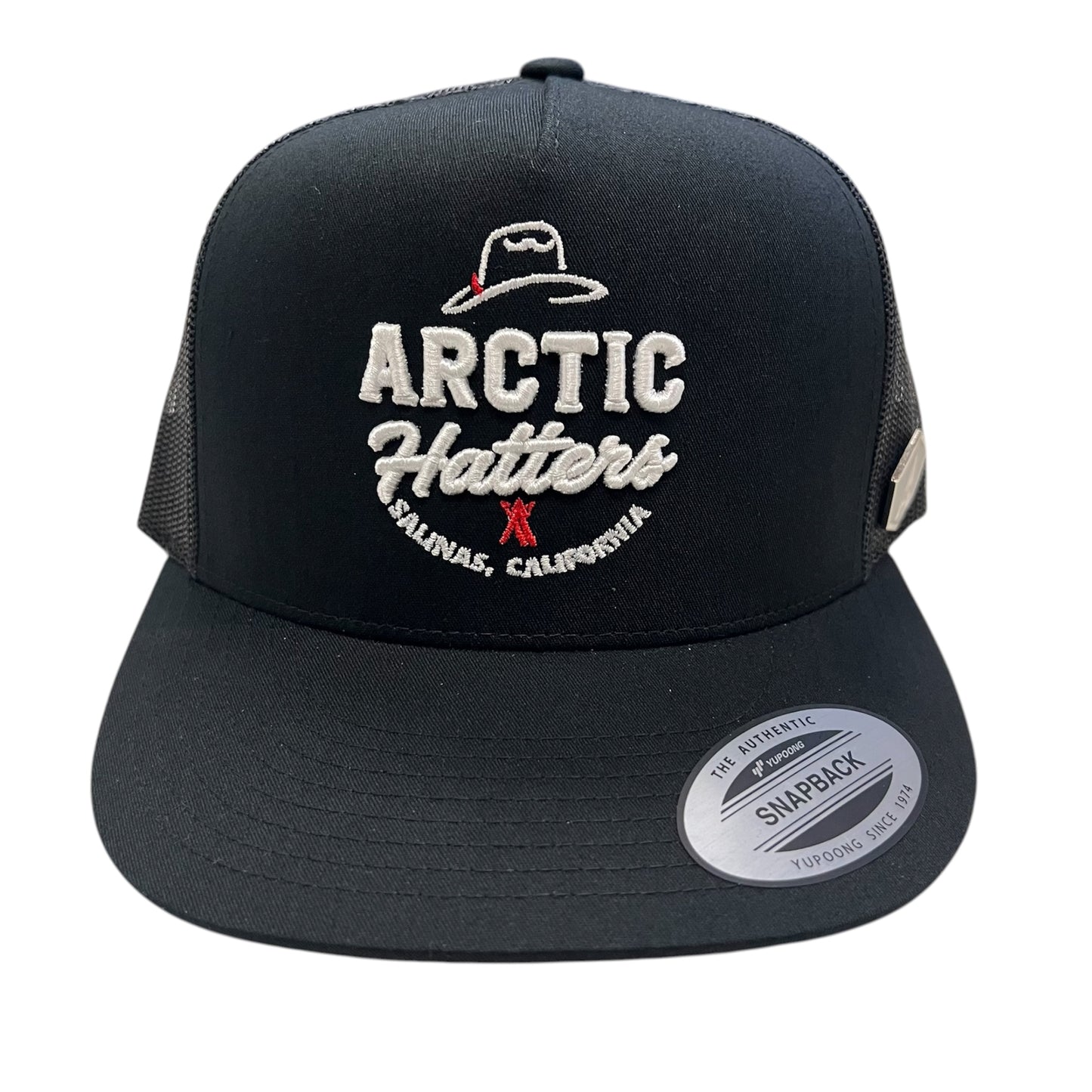 Arctic Hatters White The Boss 2.0 Black Trucker Hat