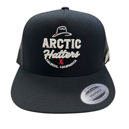 Arctic Hatters White The Boss 2.0 Black Trucker Hat