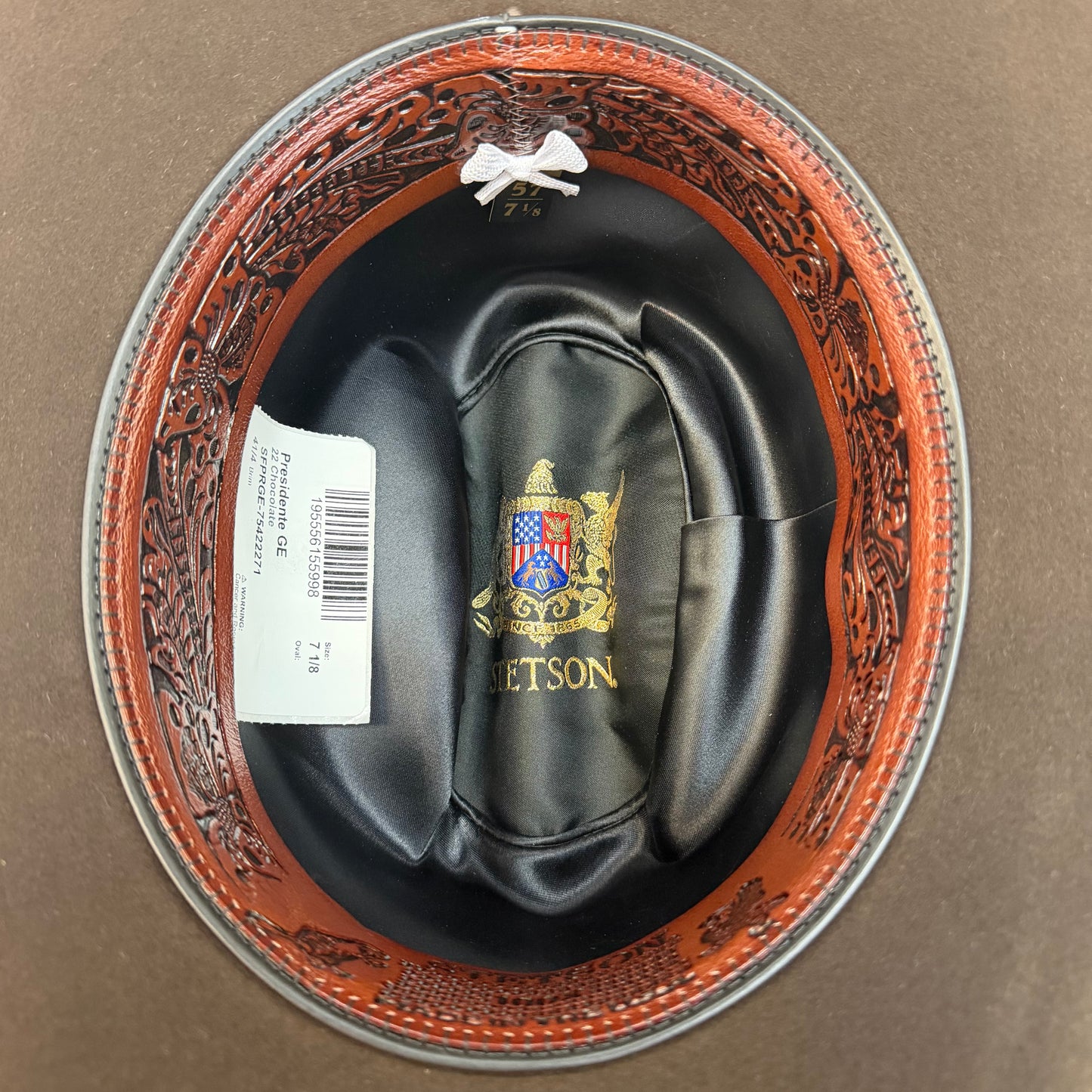 Stetson El Presidente GE 100X Chocolate Felt 4 1/4" Profile 75