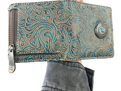 Justin Midi Wallet Embossed W/Concho 23055674W