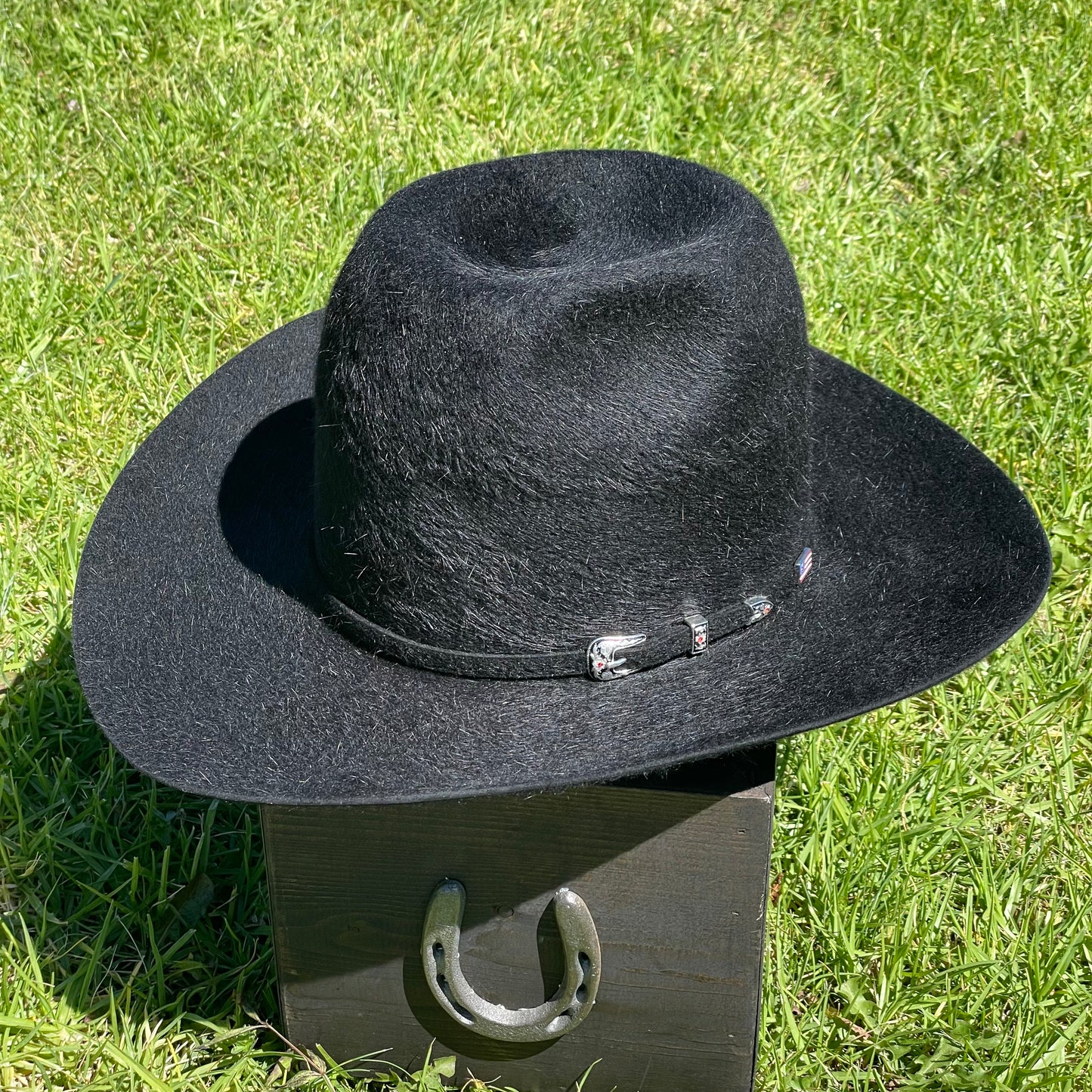 American Hat 20X Sombrero Grizzly Negro Corona de 7" de Alto