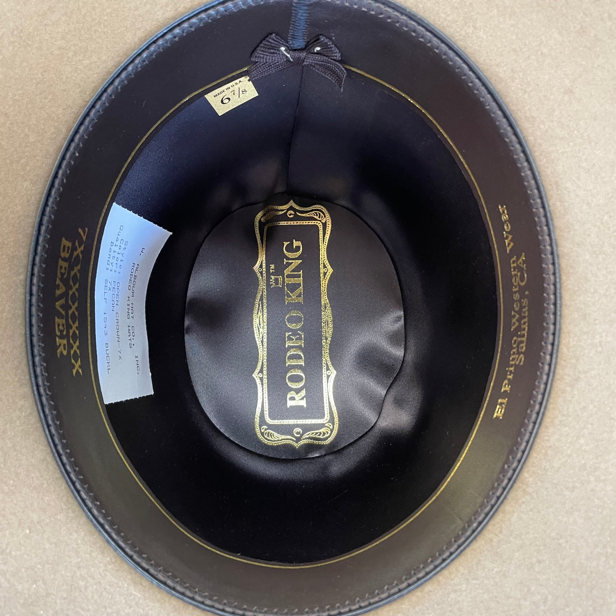 Rodeo King 7X Pecan Open Crown Felt Hat