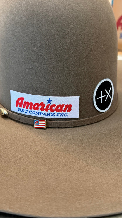 American Hat 500X Pecan Felt Hat 6" Open Crown