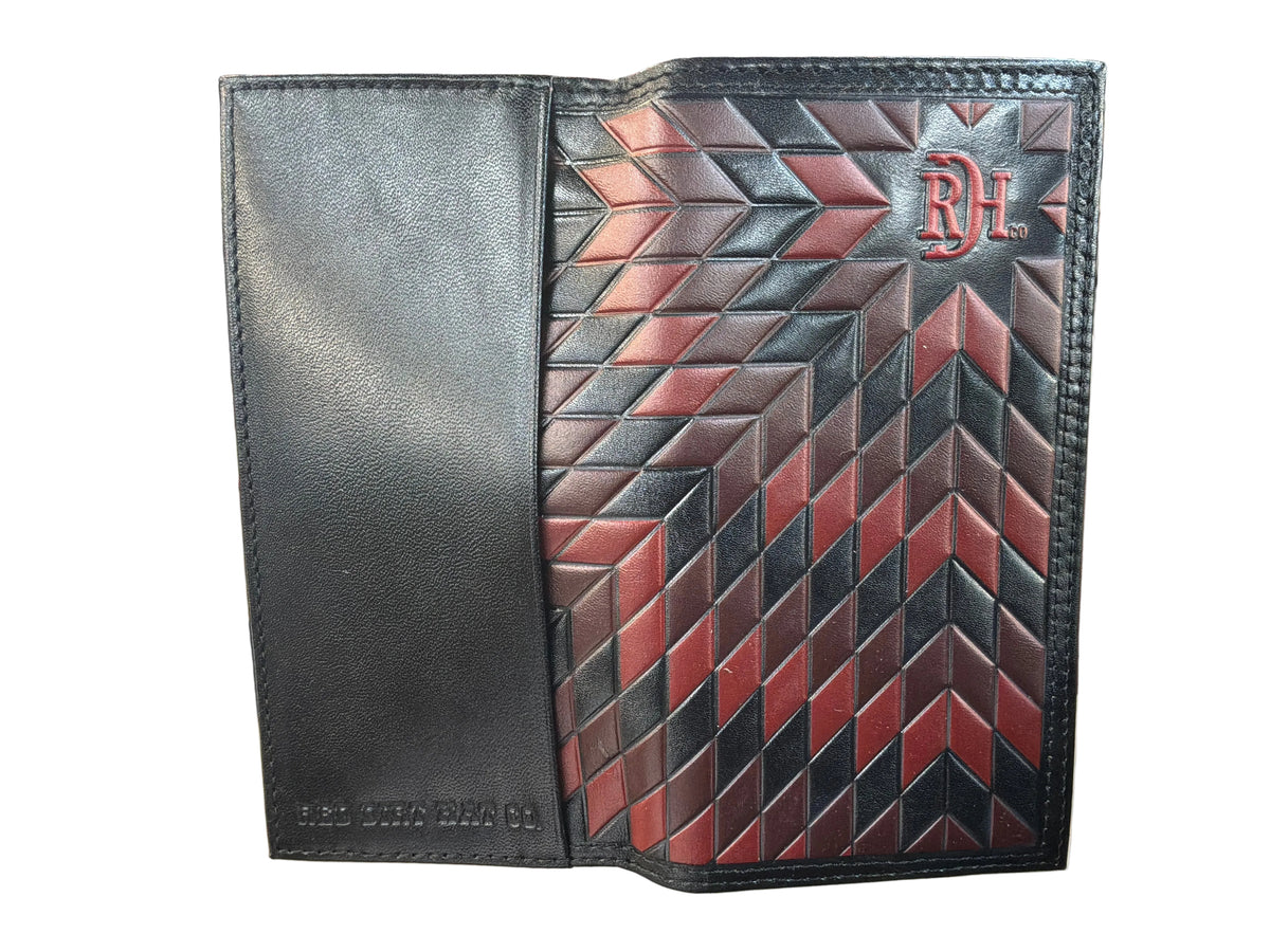 Red Dirt Rodeo Wallet Blk W/ Wine And Claret Morning Star 24068876W6