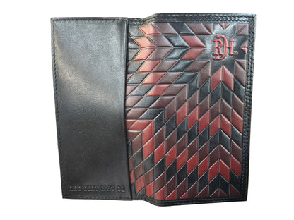 Red Dirt Rodeo Wallet Blk W/ Wine And Claret Morning Star 24068876W6