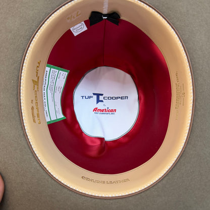 American Hat 10X Pecan Felt Hat 7" Tall Crown Tuf Cooper Collection
