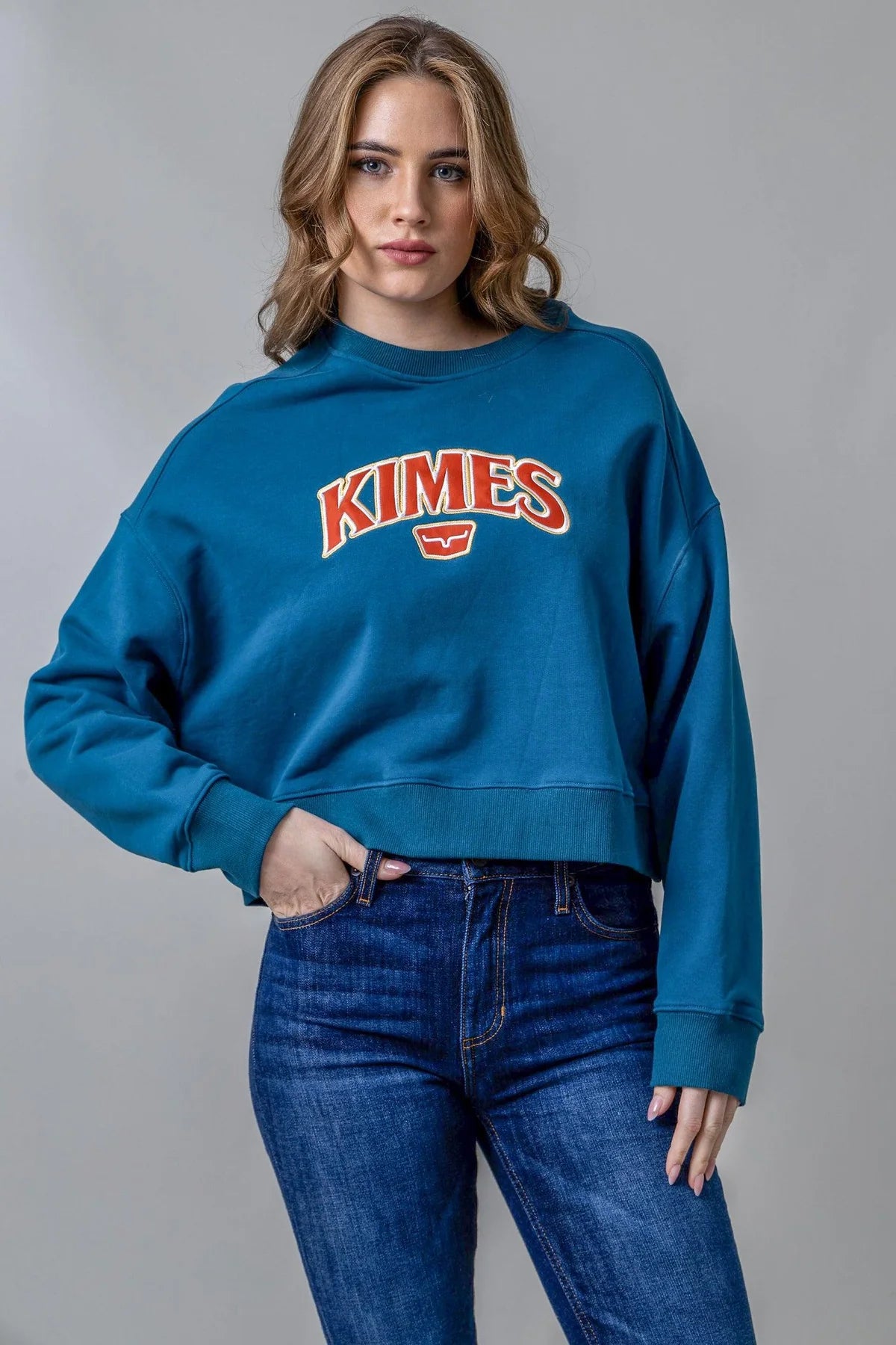 Women's Kimes Ranch Colfax Crew MID BLUE