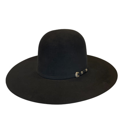 Rodeo King 1,000X BLACK 6" Open Crown Felt Hat