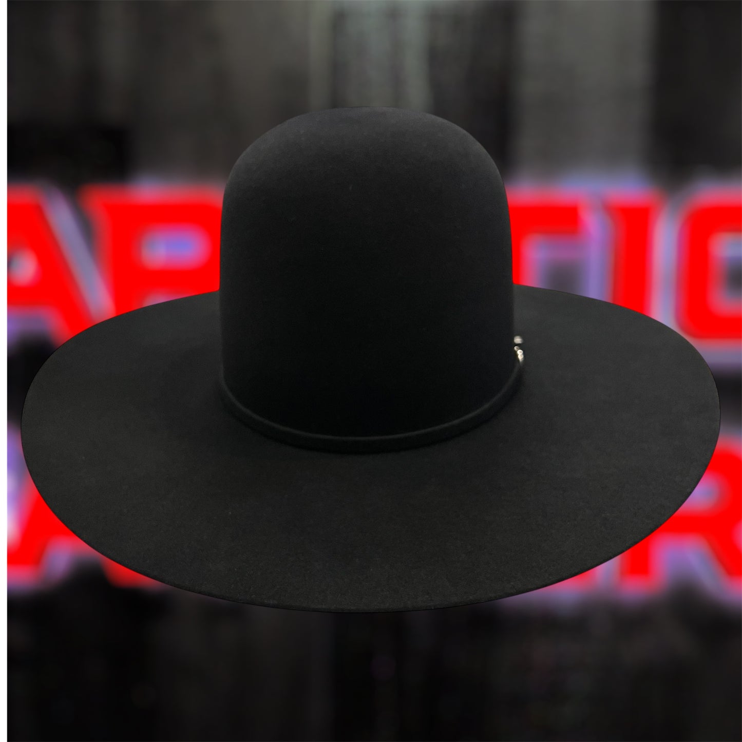 Rodeo King 10X Black Open Crown Felt Hat