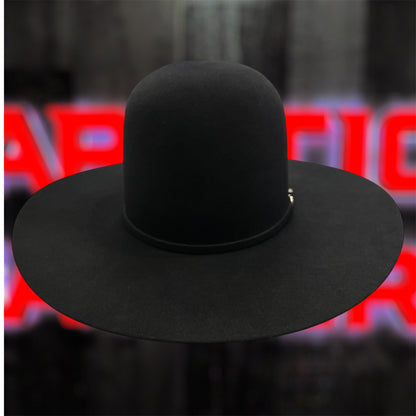 Rodeo King 10X Black Open Crown Felt Hat
