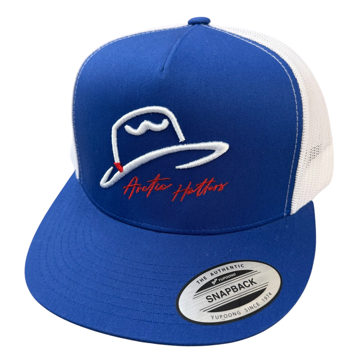Arctic Hatters White Cutters 2.0 Blue Trucker Hat