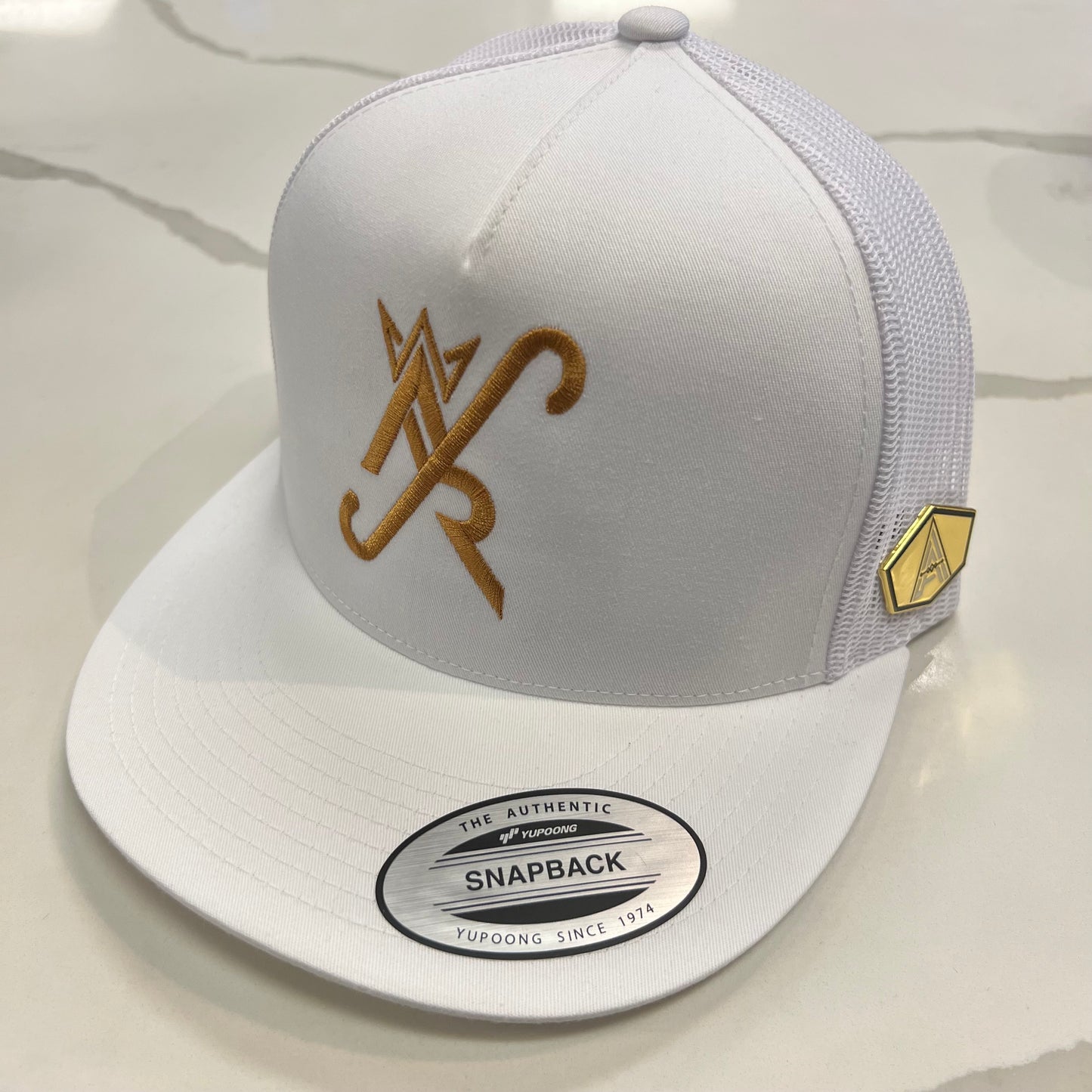 King Arctic X Rags Gold/White Flat Bill Hat