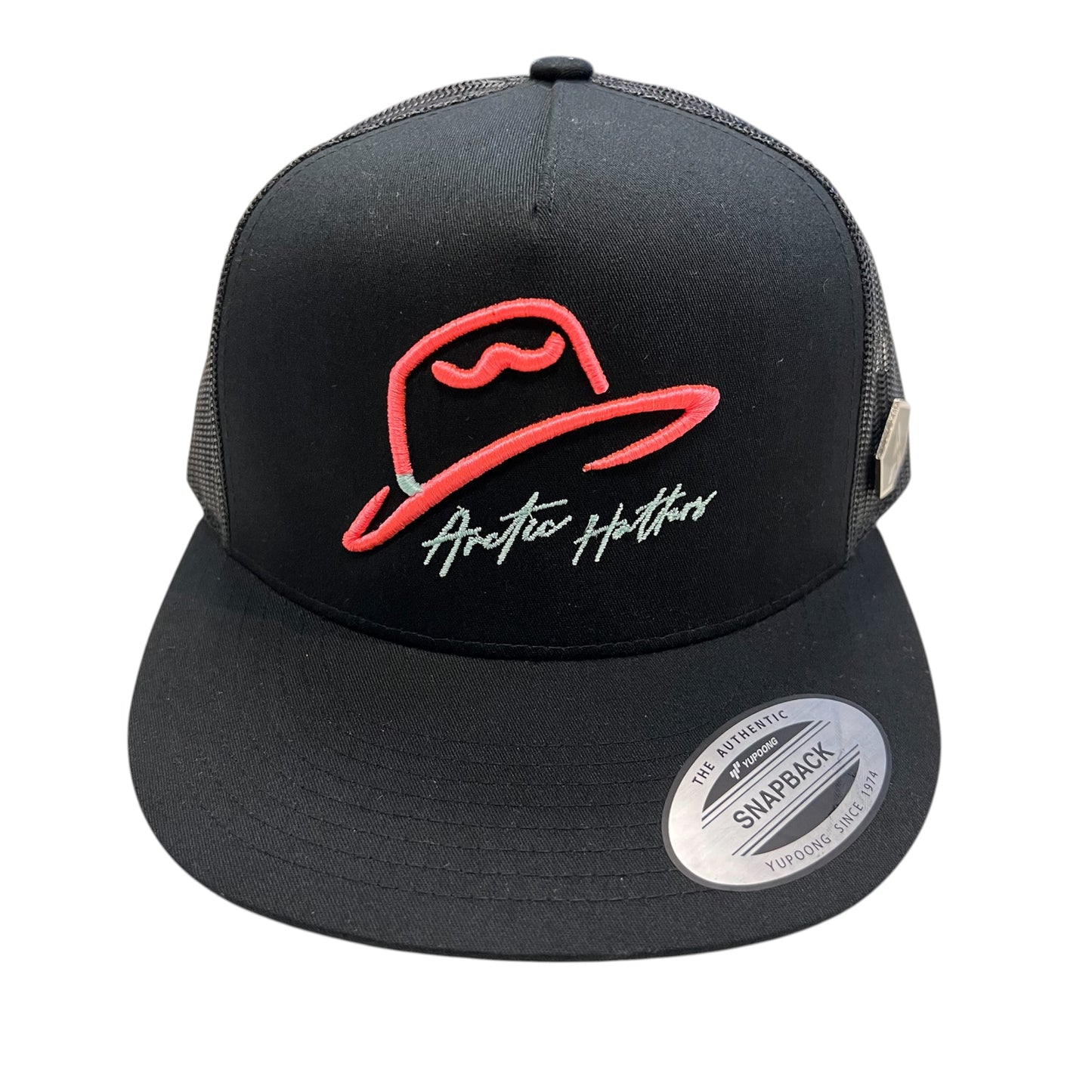 Arctic Hatters Neon Pink Cutters 2.0 Black Trucker Hat