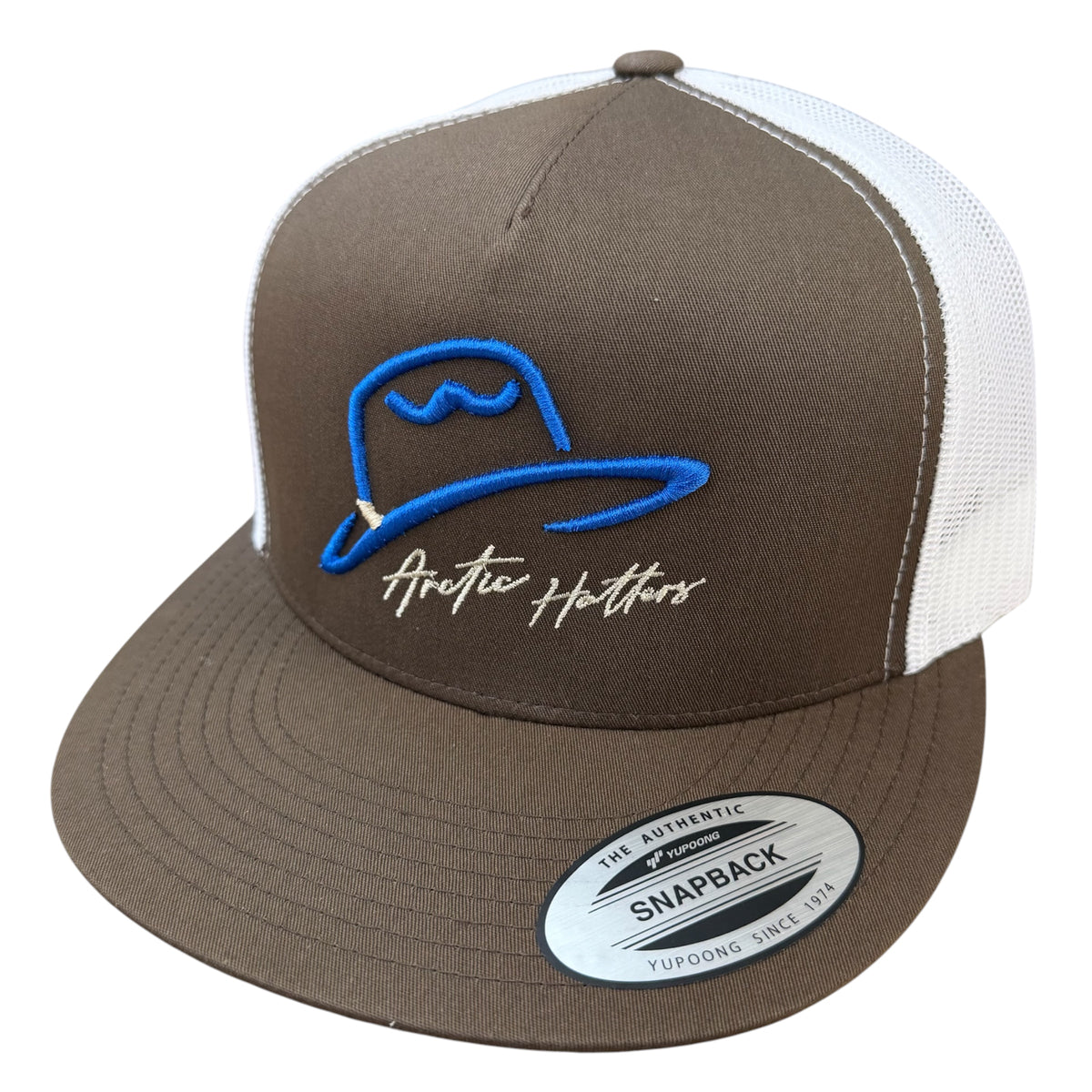 Arctic Hatters Blue Cutters 2.0 Brown Trucker Hat