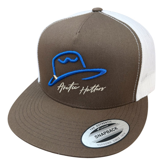 Arctic Hatters Blue Cutters 2.0 Brown Trucker Hat