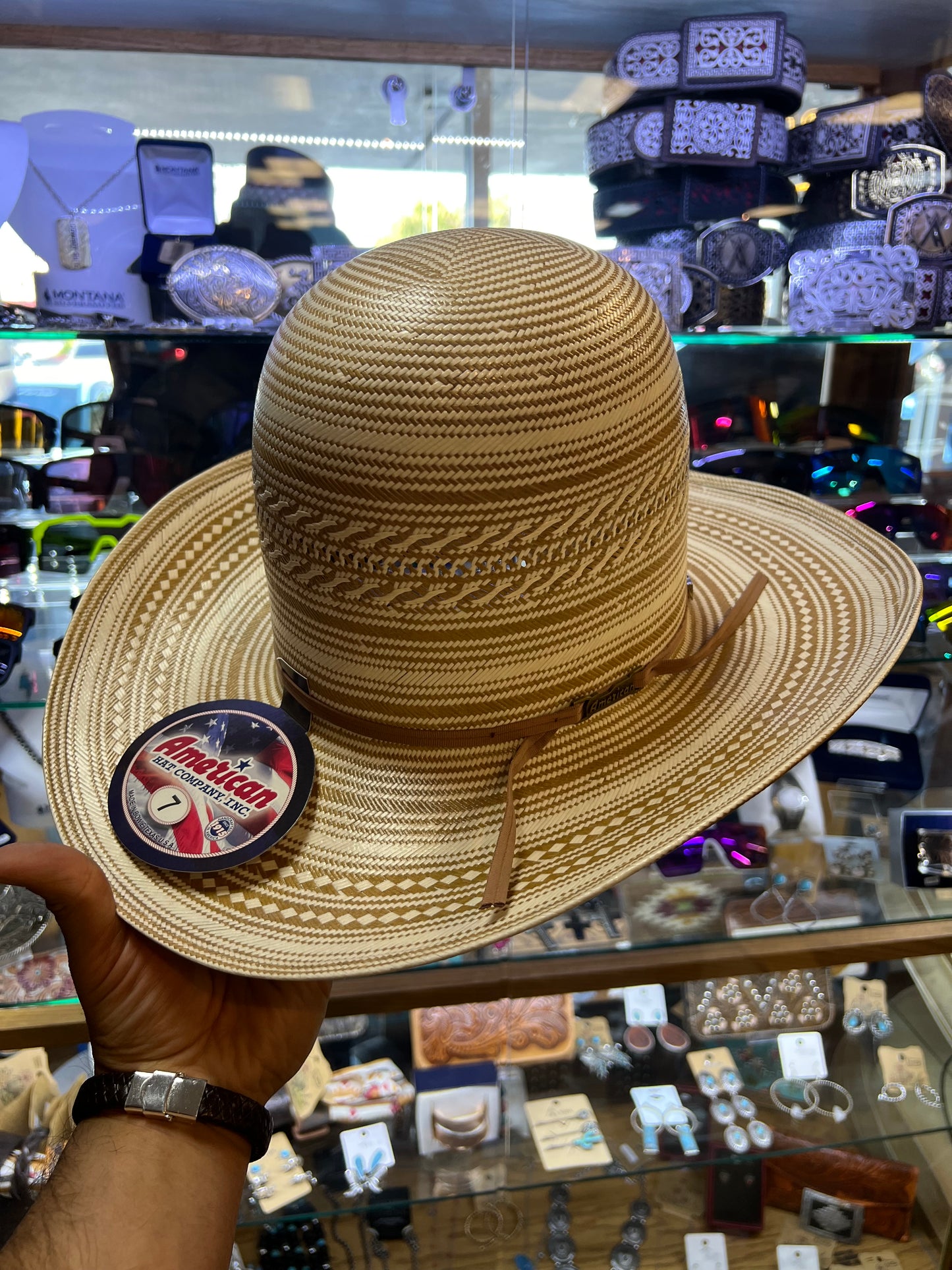 American Hat Straw 1080 Corona de 7” - Ala de 4”