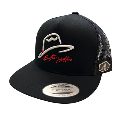 Arctic Hatters White Cutters 2.0 Black Trucker Hat