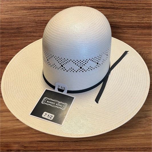 Rodeo King High Point Straw Hat Open Crown