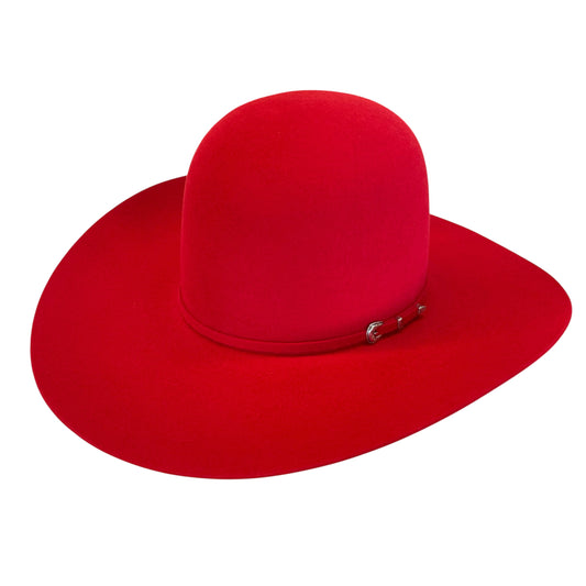 Rodeo King 7X Red Open Crown Felt Hat