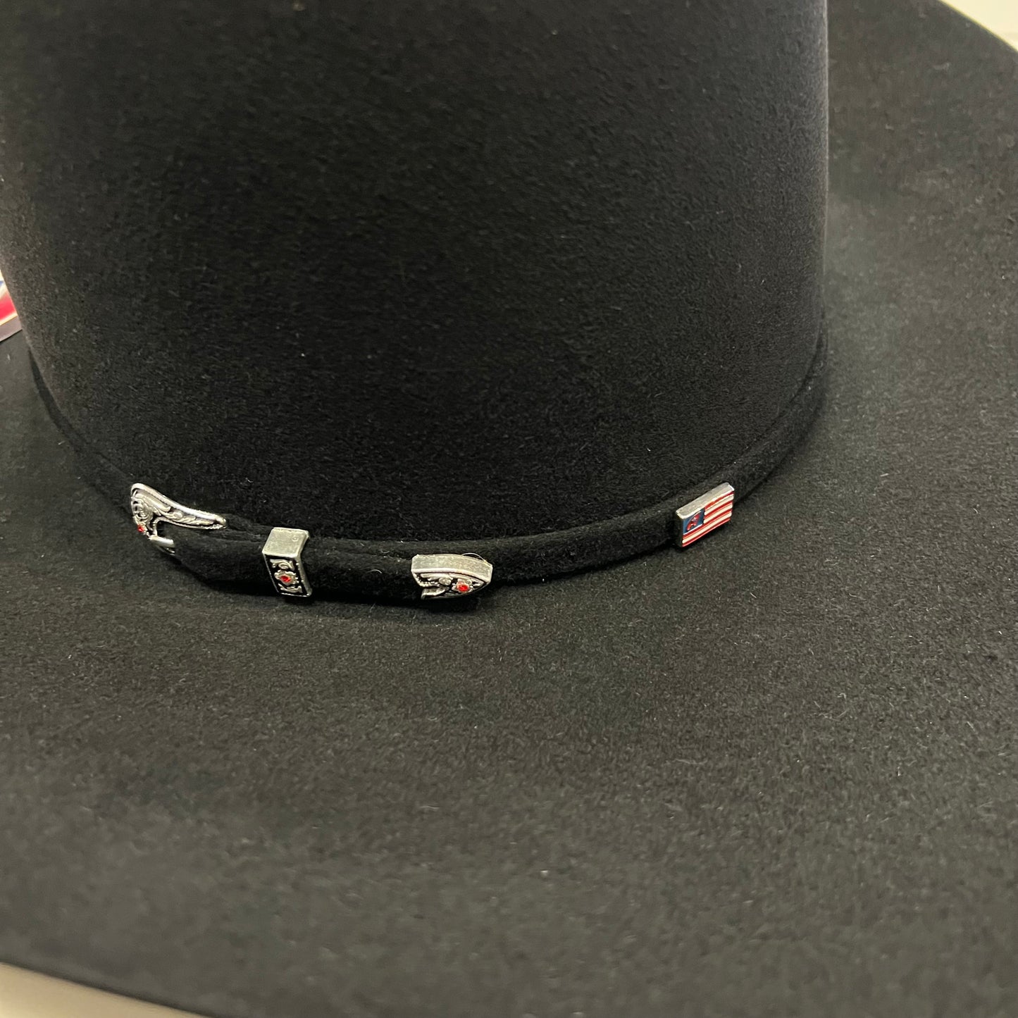 American Hat 20X Black Felt Hat 6" Open Crown