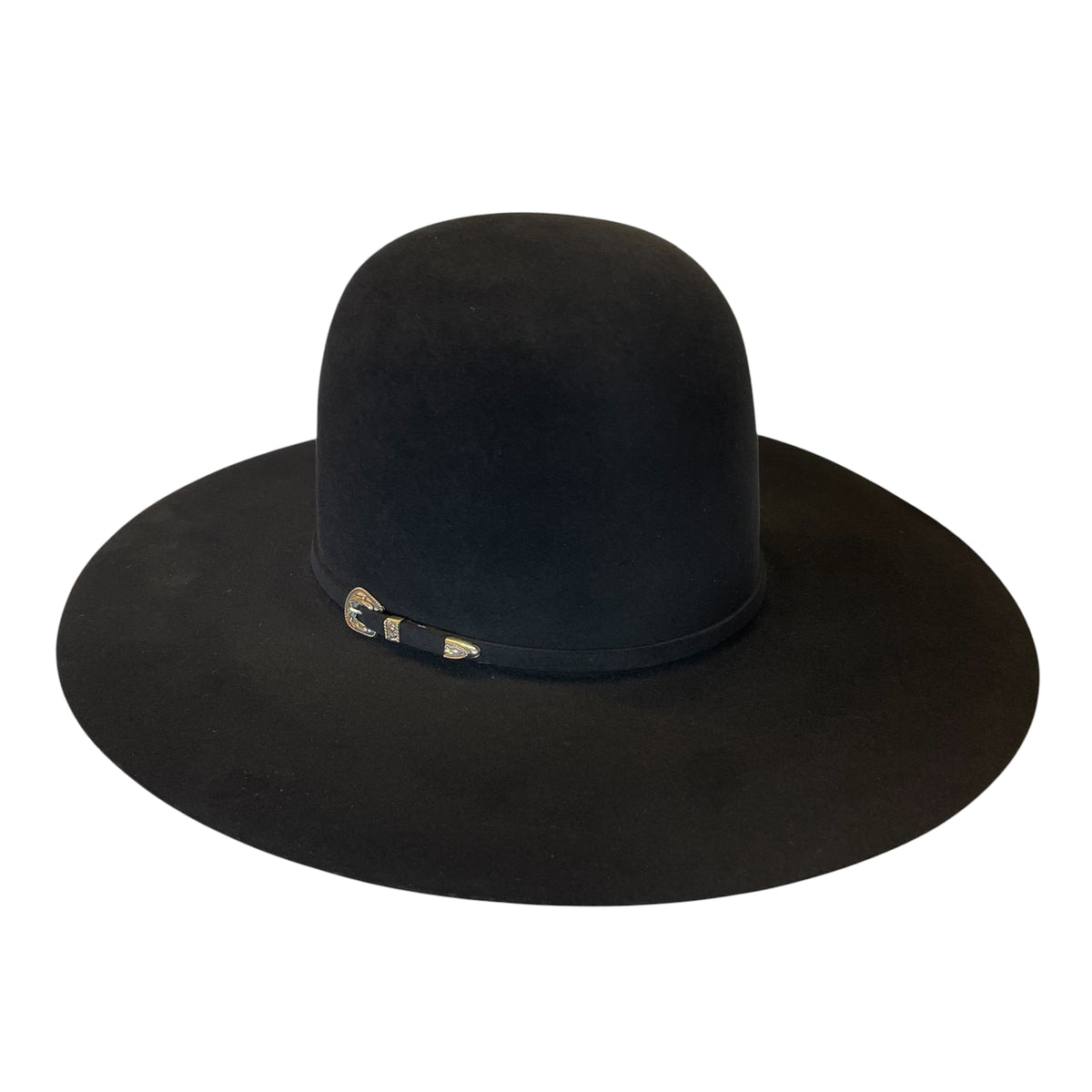 Rodeo King 1,000X BLACK 6" Open Crown Felt Hat