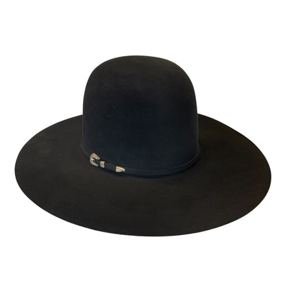 Rodeo King 1,000X BLACK 6" Open Crown Felt Hat