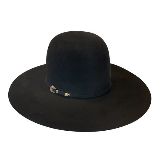Rodeo King 1,000X BLACK 6" Open Crown Felt Hat