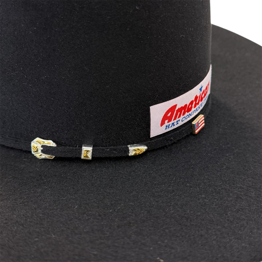 American Hat 10X Black Felt Hat 7" Tall Crown Tuf Cooper Collection