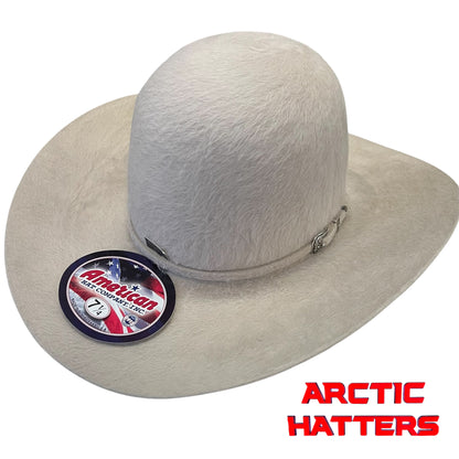 American Hat 20X Bone Grizzly Felt Hat 6" Crown