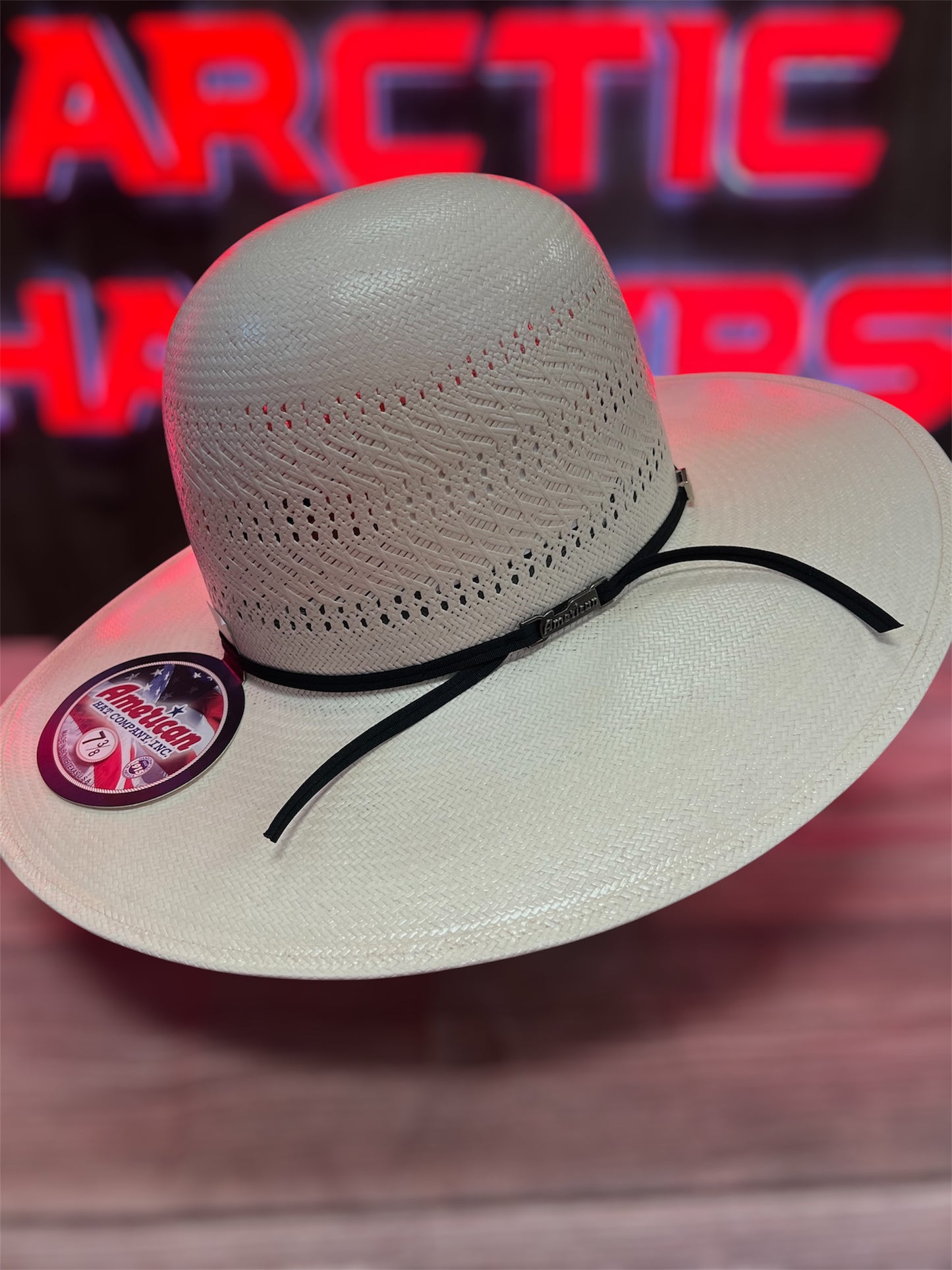 American Hat Straw 7400 Open Crown 6"
