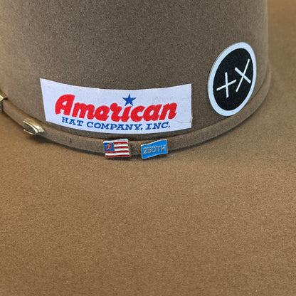 American Hat 100X 250th Edition Pecan Felt Hat 6" Open Crown