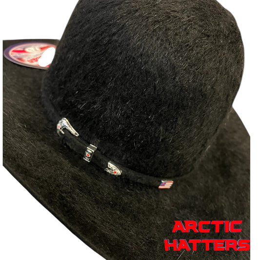 American Hat 20X Black Grizzly Felt Hat 6" Crown