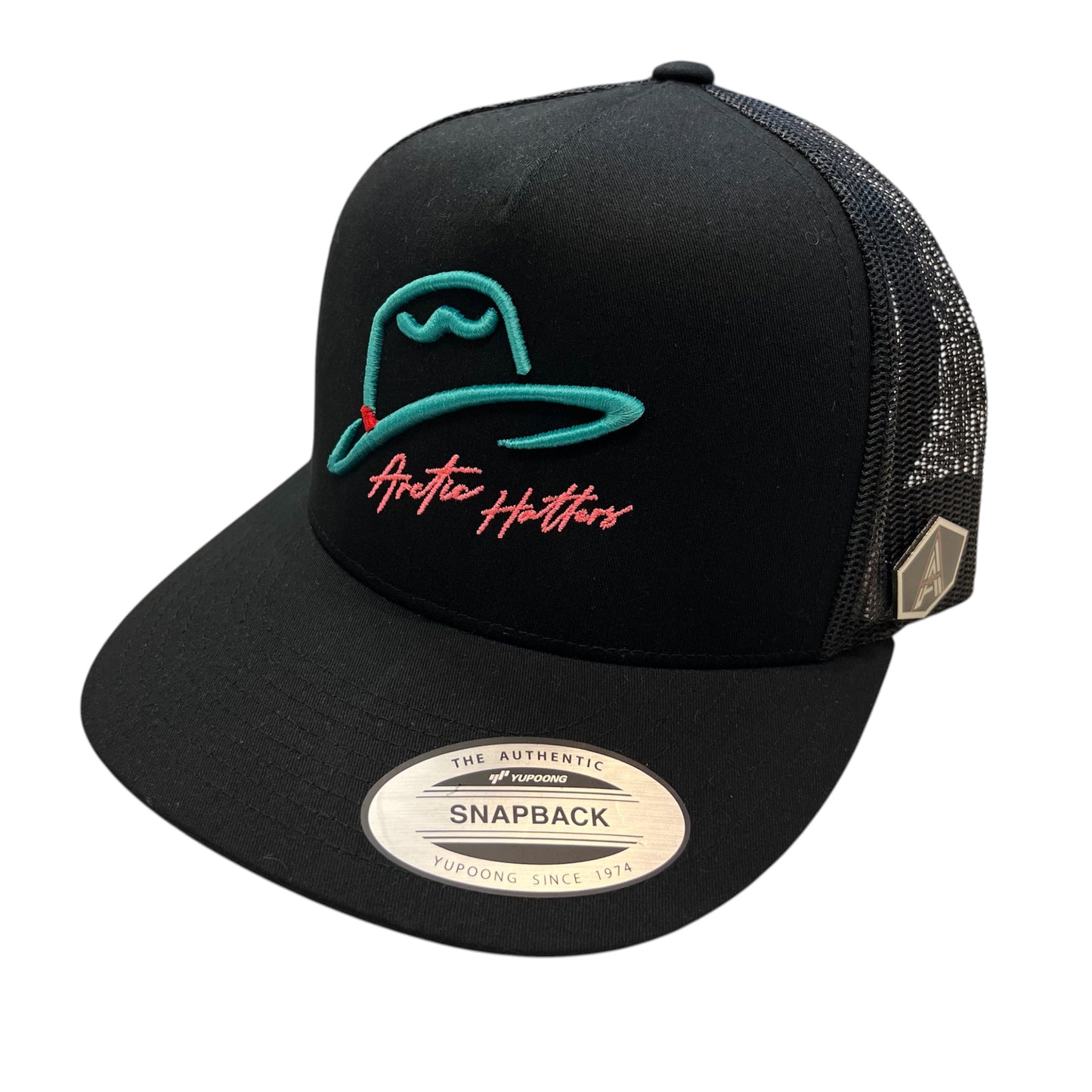 Arctic Hatters Neon Cutters Pink F 2.0 Black Trucker Hat