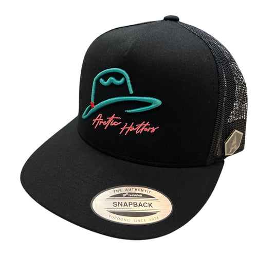 Arctic Hatters Neon Cutters Pink F 2.0 Black Trucker Hat