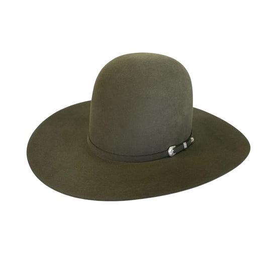 Resistol Midnight 6X Sage Felt Hat Open Crown 4 1/4" Brim