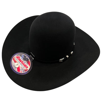 American Hat 20X Black Felt Hat 6" Open Crown