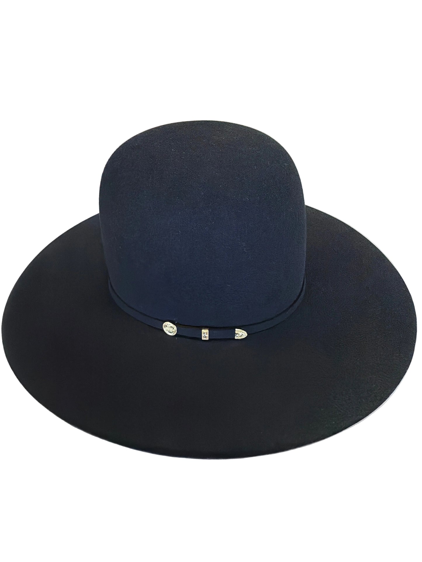 Stetson El Presidente 100X Black Felt 4 1/4" Open Crown