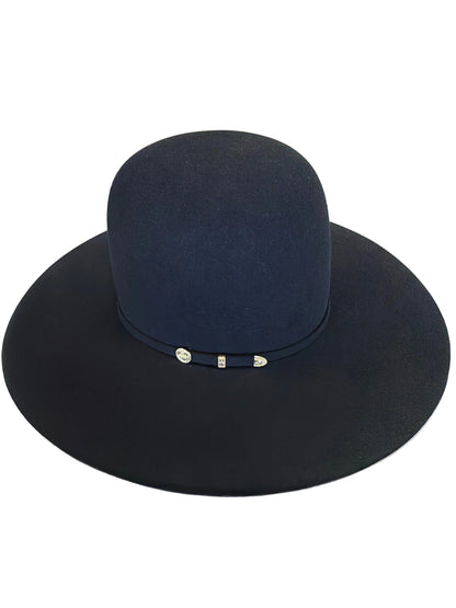 Stetson El Presidente 100X Black Felt 4 1/4" Open Crown