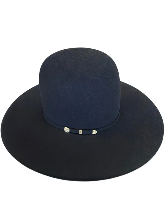 Stetson El Presidente 100X Black Felt 4 1/4" Open Crown