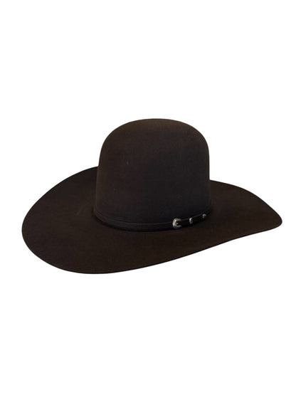 Rodeo King 7X Chocolate Open Crown Felt Hat