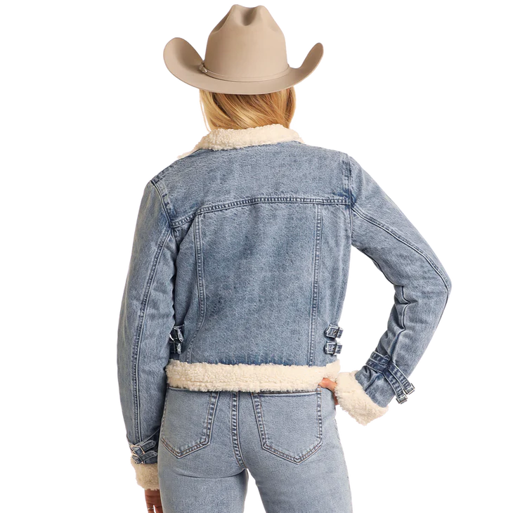 Women's Sherpa Lined Denim Jacket